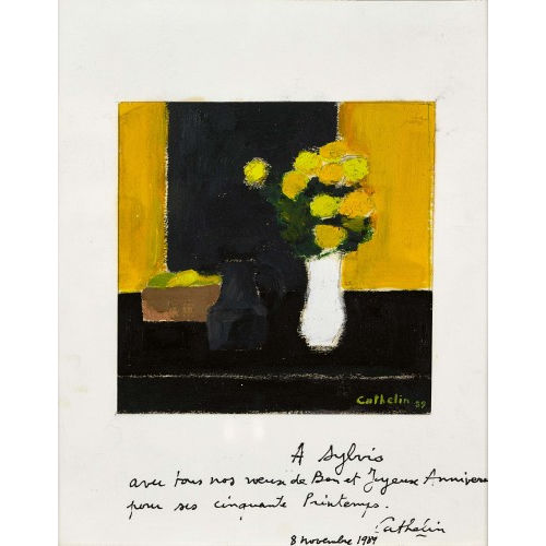 BERNARD CATHELIN : Nature morte aux fleurs et vases (DOBIASCHOFSKY AUKTIONEN AG)