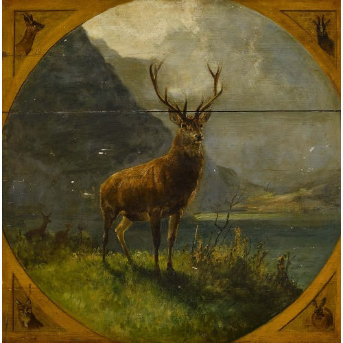 LUDWIG VOLTZ : Hirsch am Seeufer (DOBIASCHOFSKY AUKTIONEN AG)