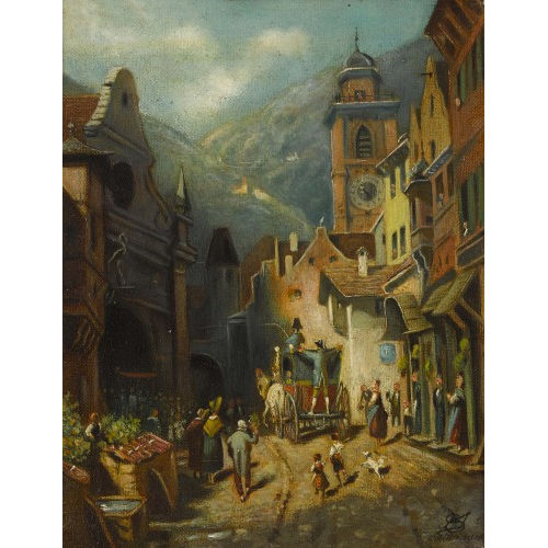 CARL SPITZWEG : Der Besuch des Landesvaters (DOBIASCHOFSKY AUKTIONEN AG)