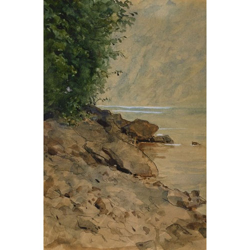 ALBERT ANKER : Sommerliche Uferpartie (DOBIASCHOFSKY AUKTIONEN AG)