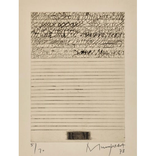 RUDOLF MUMPRECHT : 'Lettres, signes' (DOBIASCHOFSKY AUKTIONEN AG)