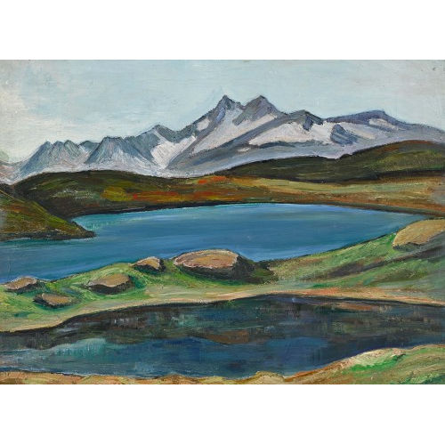 ALFREDO CINI : Sommerlicher Bergsee (DOBIASCHOFSKY AUKTIONEN AG)