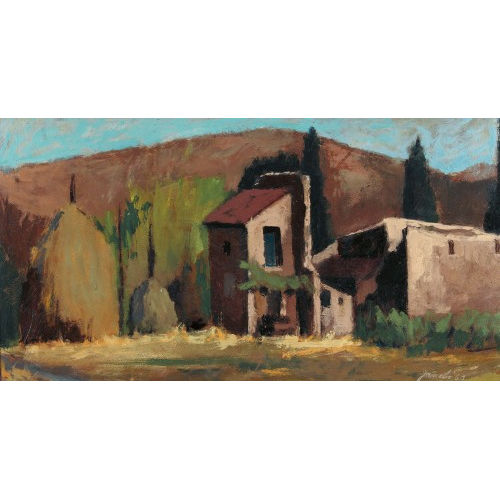 JEANNE) JANEB� (EIGTL. BARRAUD-PELLET : Landschaft in der Provence mit Mas (DOBIASCHOFSKY AUKTIONEN AG)