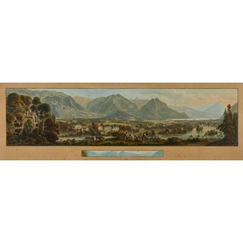FRIEDRICH SALATHE : 'Panorama d'Interlaken' (DOBIASCHOFSKY AUKTIONEN AG)