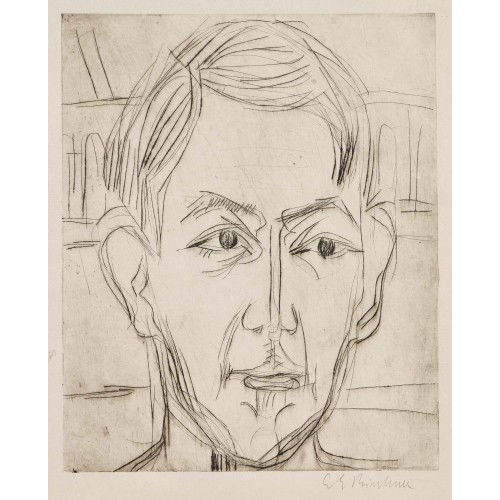 ERNST LUDWIG KIRCHNER : 'Kopf eines jungen Mannes' (DOBIASCHOFSKY AUKTIONEN AG)