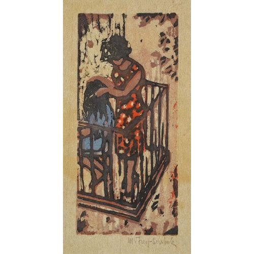 MARGUERITE FREY-SURBEK : Zwei Frauen auf dem Balkon (DOBIASCHOFSKY AUKTIONEN AG)