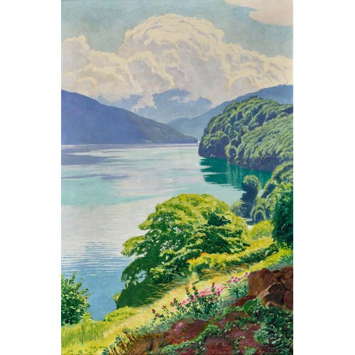 PLINIO COLOMBI : Sommerliche Ansicht des Thunersees (DOBIASCHOFSKY AUKTIONEN AG)