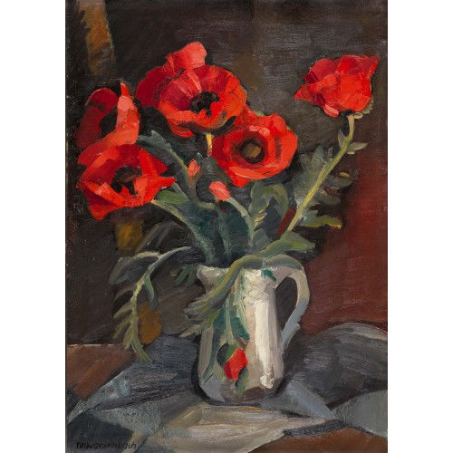 ARMIN SCHWARZENBACH : Stillleben mit Klatschmohn (DOBIASCHOFSKY AUKTIONEN AG)