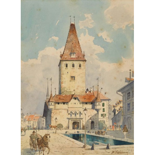 WALTER EGGIMANN : Historische Ansicht des Christoffelturms in Bern (DOBIASCHOFSKY AUKTIONEN AG)