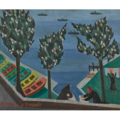 ALBERT JANUARIUS DI D�CARLI : Le port (DOBIASCHOFSKY AUKTIONEN AG)