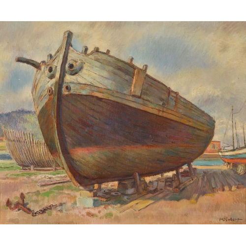 HENRI MARCEL ROBERT : 'Chantier de d�molition � Pesaro' (DOBIASCHOFSKY AUKTIONEN AG)