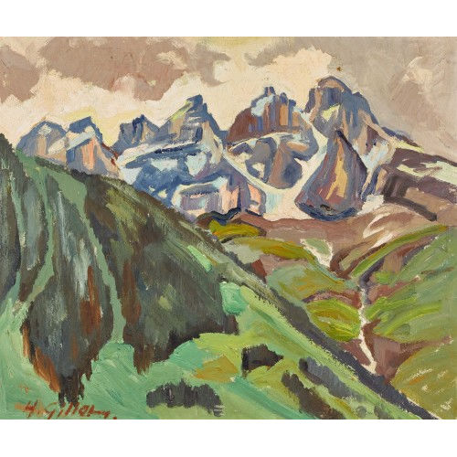 HENRI-VINCENT GILLARD : Alpenlandschaft (DOBIASCHOFSKY AUKTIONEN AG)