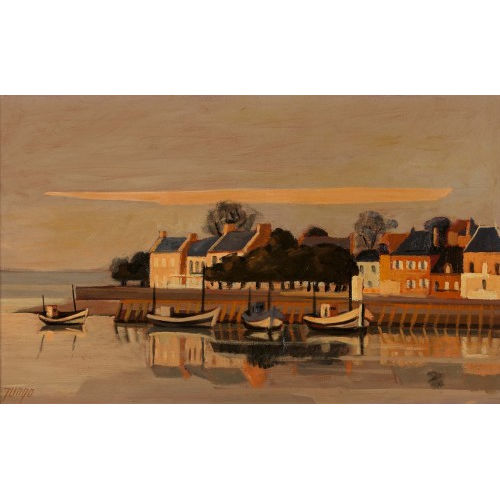 JEAN-PIERRE JUNGO : 'Port de p�che' (DOBIASCHOFSKY AUKTIONEN AG)