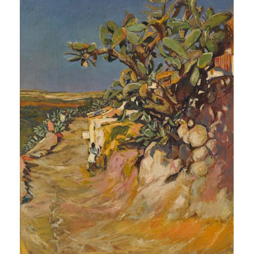 RUDOLF H�SLER : Mediterrane Landschaft mit felsigem Weg (DOBIASCHOFSKY AUKTIONEN AG)
