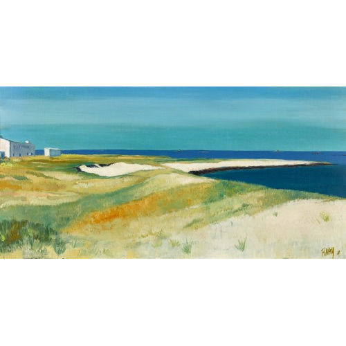 ROBERT NALY : Bretonische Landschaft mit Blick auf das Meer (DOBIASCHOFSKY AUKTIONEN AG)