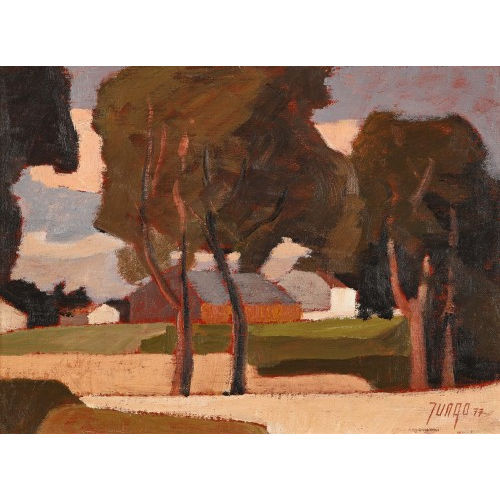 JEAN-PIERRE JUNGO : 'Maisons sous les arbres' (DOBIASCHOFSKY AUKTIONEN AG)