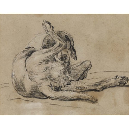 LOUIS-AUGUSTE (GEN. BRUN DE VERSOIX) BRUN : Hundestudie (DOBIASCHOFSKY AUKTIONEN AG)