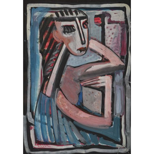 ALFREDO CINI : Frau mit langen Haaren (DOBIASCHOFSKY AUKTIONEN AG)