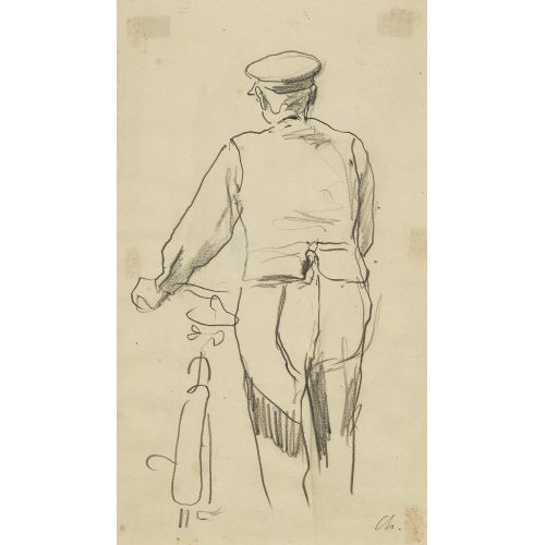 CHARLES LOUIS AUGUSTE CHINET : Mann mit Fahrrad (DOBIASCHOFSKY AUKTIONEN AG)