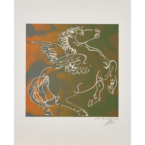 HANS ERNI : 'Pegasus, Ocker/Gr�n' (DOBIASCHOFSKY AUKTIONEN AG)