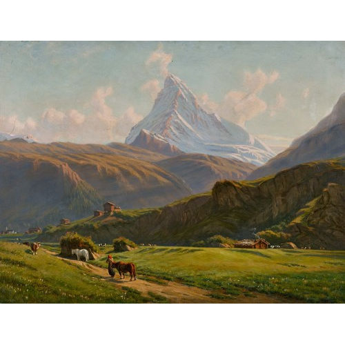CHARLES JONES WAY : Sommerlandschaft mit Matterhorn (DOBIASCHOFSKY AUKTIONEN AG)