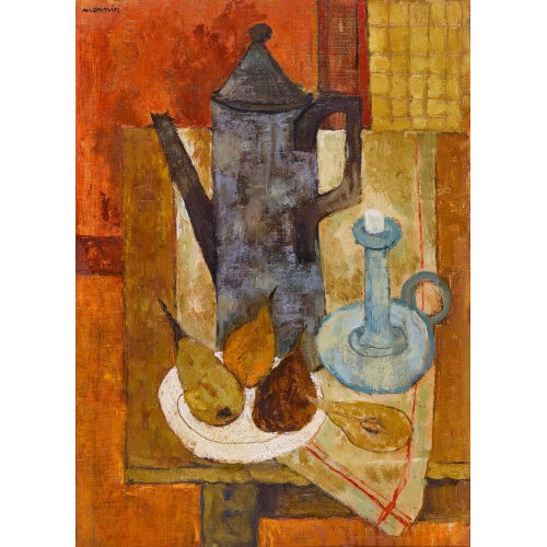CHARLES MONNIER : 'Cafeti�re, bougeoir bleu' (DOBIASCHOFSKY AUKTIONEN AG)