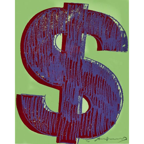 ANDY (EIGTL. WARHOLA WARHOL : '$'.<br>
(DOBIASCHOFSKY AUKTIONEN AG)