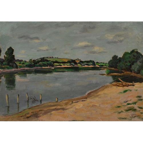 GASTON VAUDOU : 'Paysage au bord de la Loire' (DOBIASCHOFSKY AUKTIONEN AG)