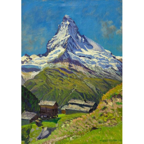 WALDEMAR THEOPHIL FINK : 'Matterhorn am Morgen' (DOBIASCHOFSKY AUKTIONEN AG)