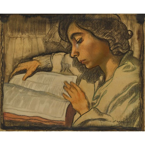 CHARLES-CLOS OLSOMMER : La liseuse (DOBIASCHOFSKY AUKTIONEN AG)