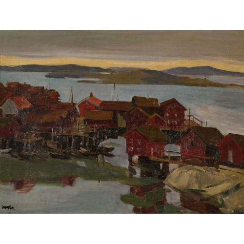 MARTHA STETTLER : Nordische Hafenlandschaft (DOBIASCHOFSKY AUKTIONEN AG)