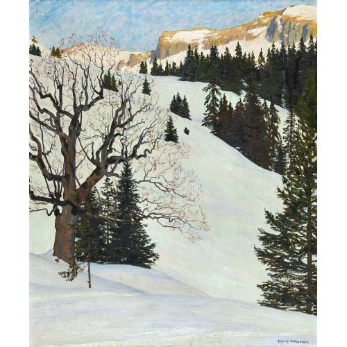 HANS WIDMER : Winterliche Berglandschaft (DOBIASCHOFSKY AUKTIONEN AG)