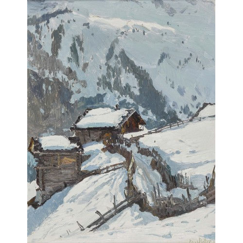 CASPAR RITTER : Winterliche Alplandschaft (DOBIASCHOFSKY AUKTIONEN AG)