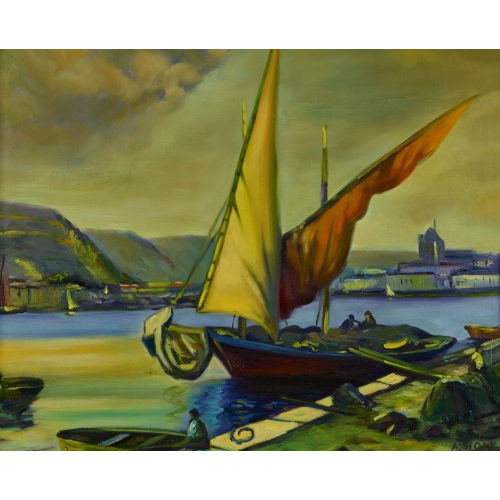ADRIEN HOLY : Le port (DOBIASCHOFSKY AUKTIONEN AG)