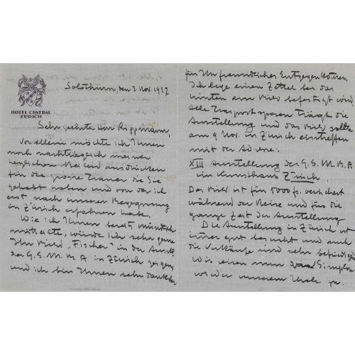 GIOVANNI GIACOMETTI : Briefe an den Sammler Herrmann Rippmann (DOBIASCHOFSKY AUKTIONEN AG)