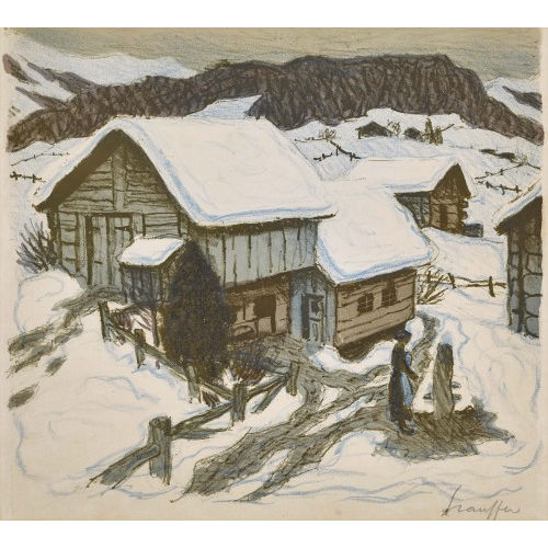 FRED STAUFFER : Schneeschmelze (DOBIASCHOFSKY AUKTIONEN AG)