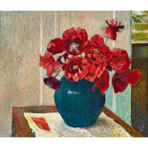 CUNO AMIET : 'Vase mit rotem Mohn' (DOBIASCHOFSKY AUKTIONEN AG)