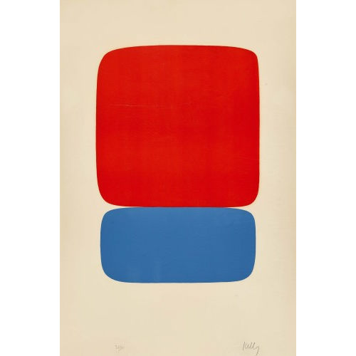 ELLSWORTH KELLY : 'Red-Orange over Blue' (DOBIASCHOFSKY AUKTIONEN AG)