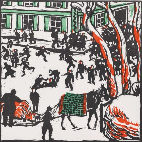 CUNO AMIET : 'Schulpause im Winter' (DOBIASCHOFSKY AUKTIONEN AG)