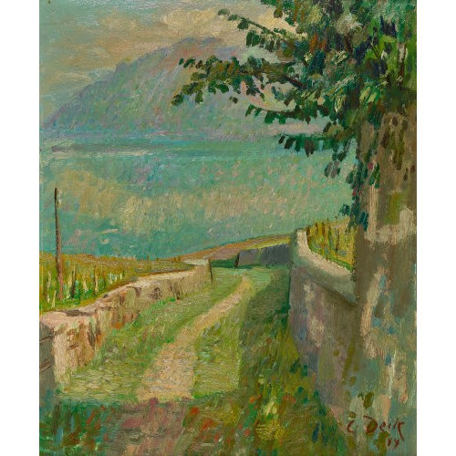 LEO DECK : 'Ausblick von Chexbres' (DOBIASCHOFSKY AUKTIONEN AG)