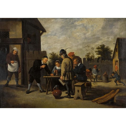 DAVID II TENIERS : Spielende Bauern (DOBIASCHOFSKY AUKTIONEN AG)