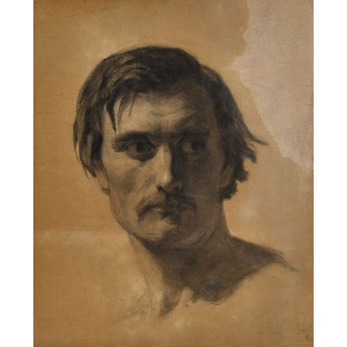 ALBERT ANKER : Kopfportr�t eines Mannes (DOBIASCHOFSKY AUKTIONEN AG)