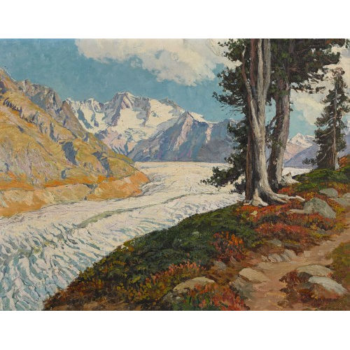 HENRI �DOUARD HUGUENIN-VIRCHAUX : Der Aletschgletscher (DOBIASCHOFSKY AUKTIONEN AG)