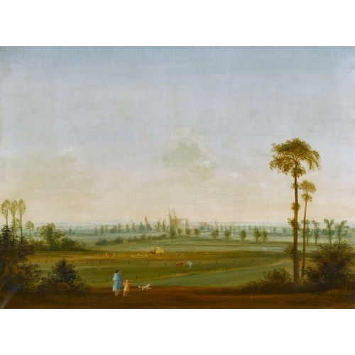 THEO CHAMPION : Weite Landschaft mit Frau, Kind und Hund (DOBIASCHOFSKY AUKTIONEN AG)