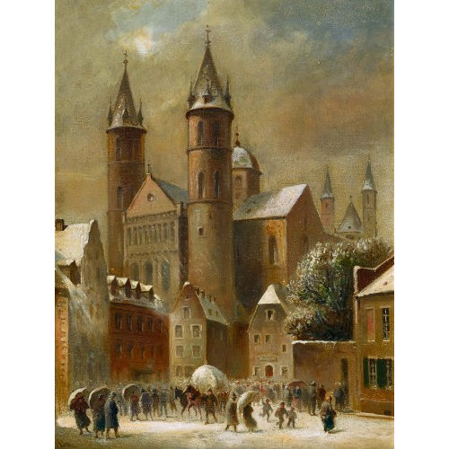 ANTON DOLL : Winterliche Stadtansicht (DOBIASCHOFSKY AUKTIONEN AG)