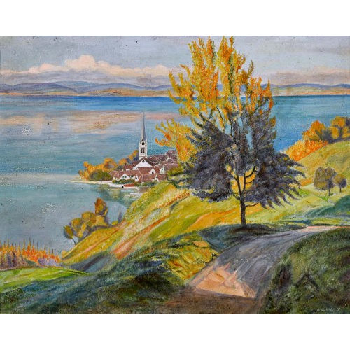 ADOLF DIETRICH : 'Blick auf Berlingen' (DOBIASCHOFSKY AUKTIONEN AG)
