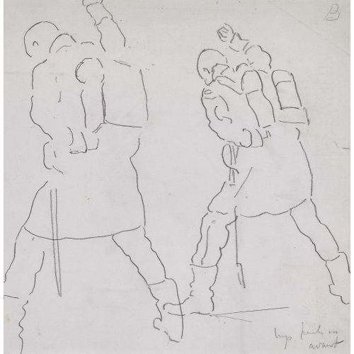FERDINAND HODLER : Figurenstudie zu 'Jena' (DOBIASCHOFSKY AUKTIONEN AG)
