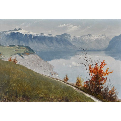 EUG�NE DEVAUD DE MADELIN : Rebberg im Lavaux oberhalb des Genfersees (DOBIASCHOFSKY AUKTIONEN AG)