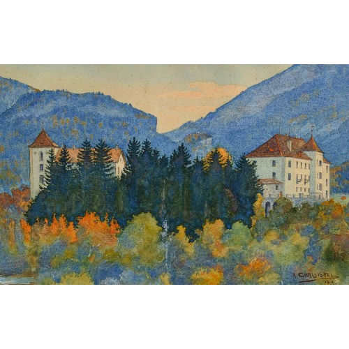 ANTON CHRISTOFFEL : Bisch�fliches Schloss F�rstenau im Domleschg (DOBIASCHOFSKY AUKTIONEN AG)