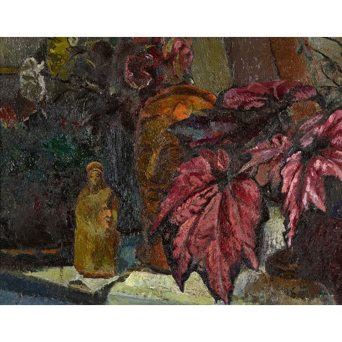 CUNO AMIET : 'Stillleben mit Zierahorn, B�ste und Statuette' (DOBIASCHOFSKY AUKTIONEN AG)